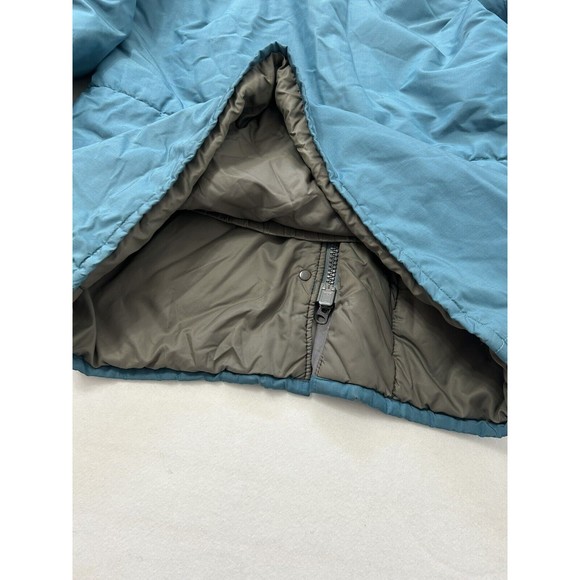 Vintage Columbia Hooded Trench Coat Insulated Thinsulate Size Large‎ Teal Winter - Picture 11 of 14